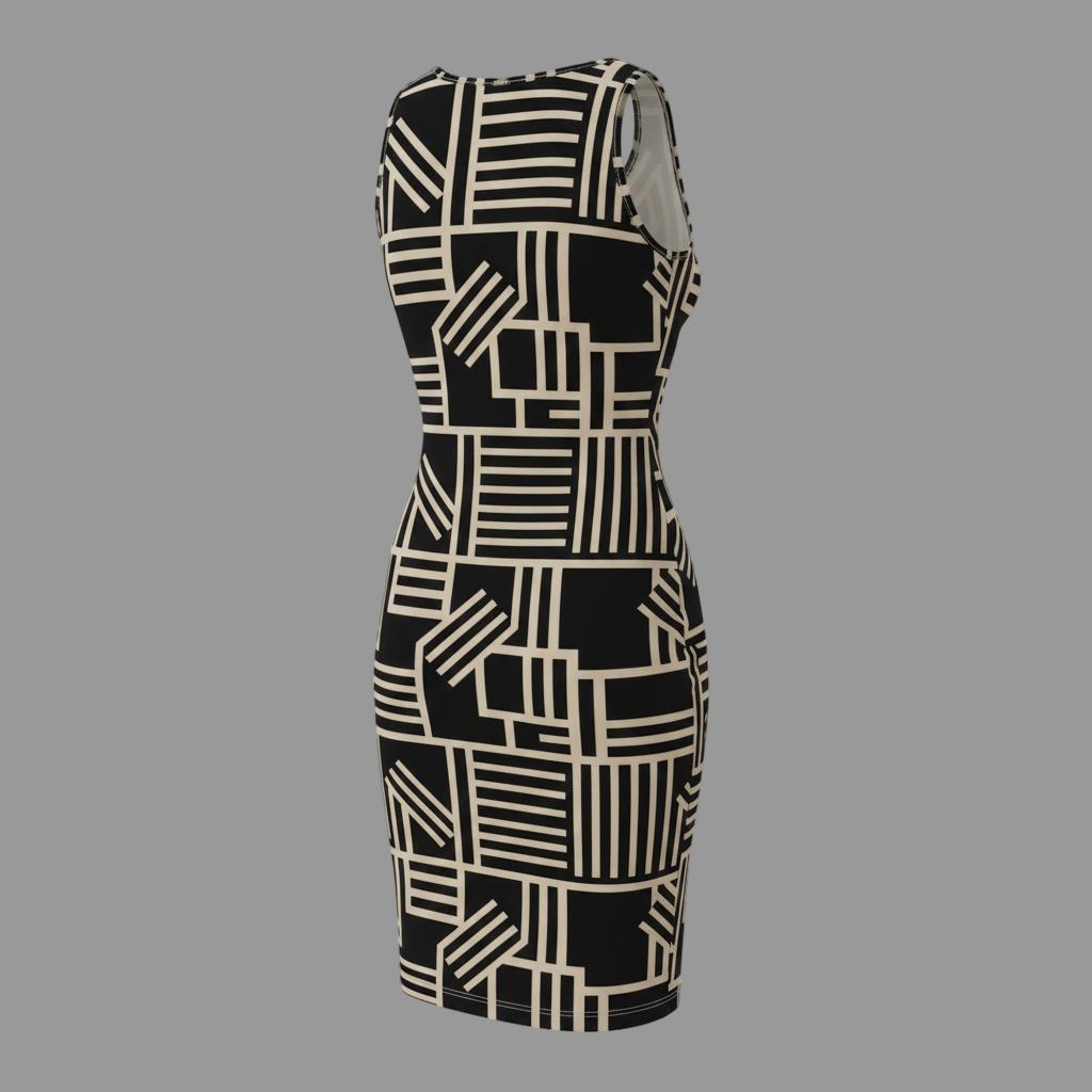 Geometric Tank Bodycon Dress