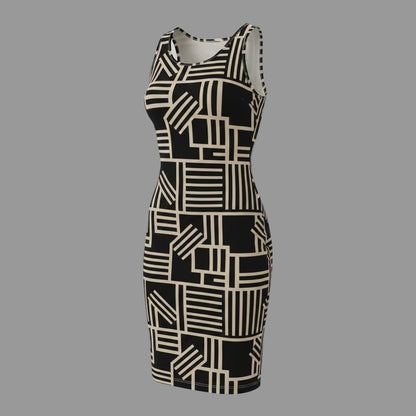 Geometric Tank Bodycon Dress