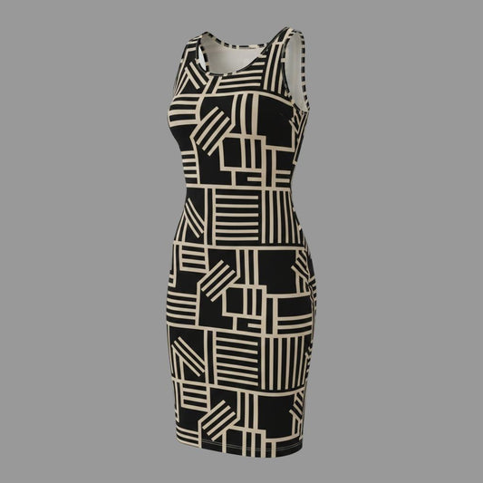 Geometric Tank Bodycon Dress