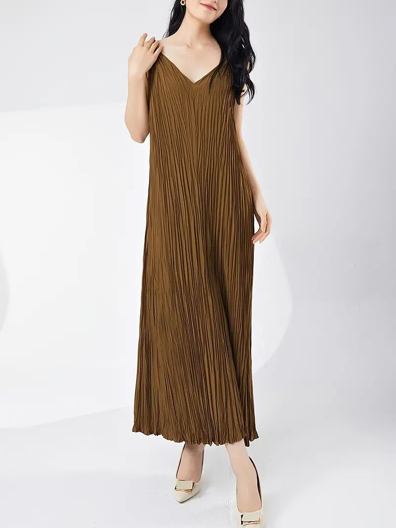 Shoulder Flowy Maxi Dress with Ruffles