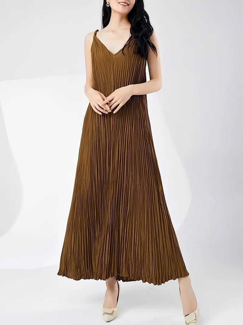 Shoulder Flowy Maxi Dress with Ruffles